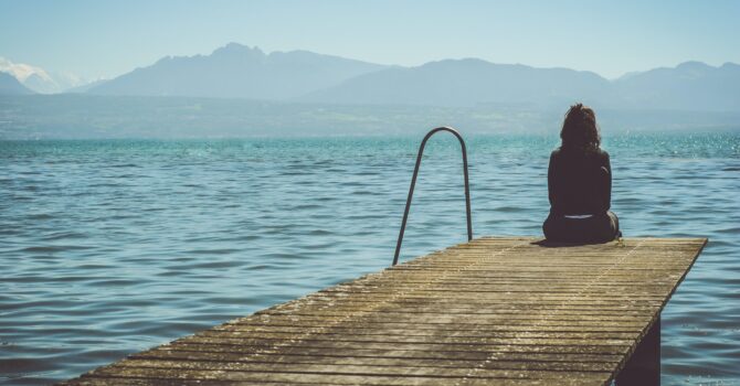 Girl Facing Pier